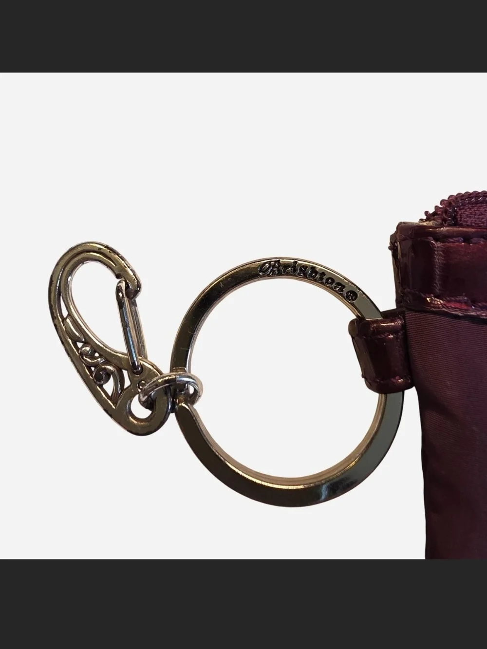 Brighton Plum Purple Key Card Holder with Silver Accent